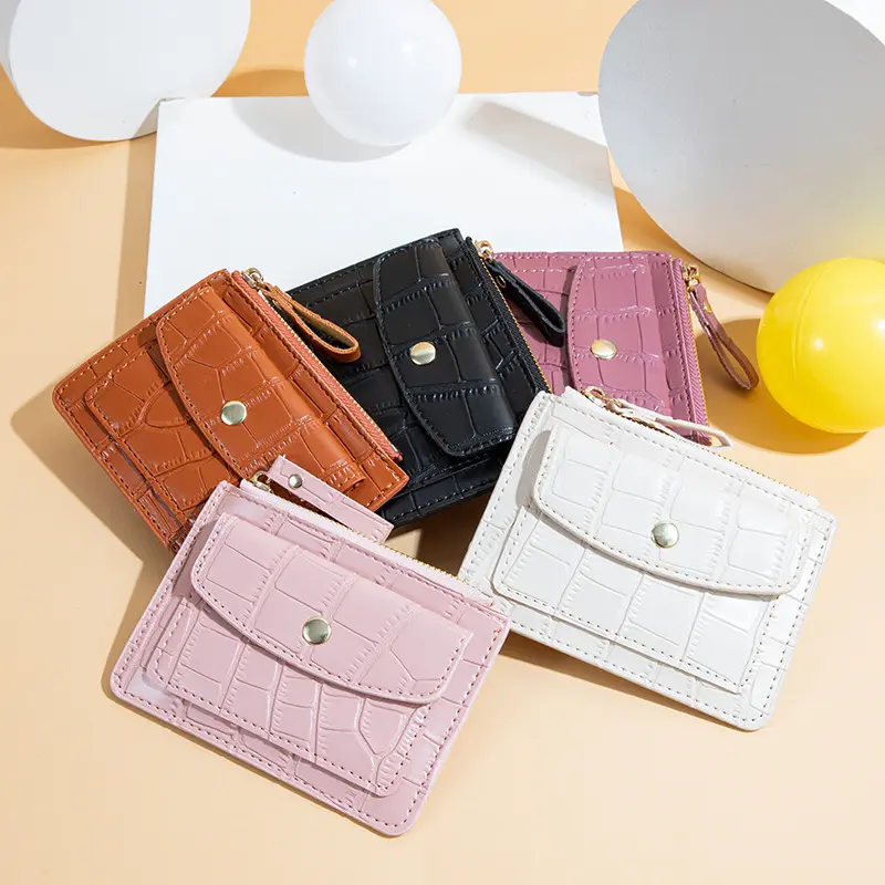 Mini Wallets Hasp Solid Multi-Cards Holder Women Simple Leather Female Purse Coin Short Wallets Slim Small Wallet Zipper Hasp