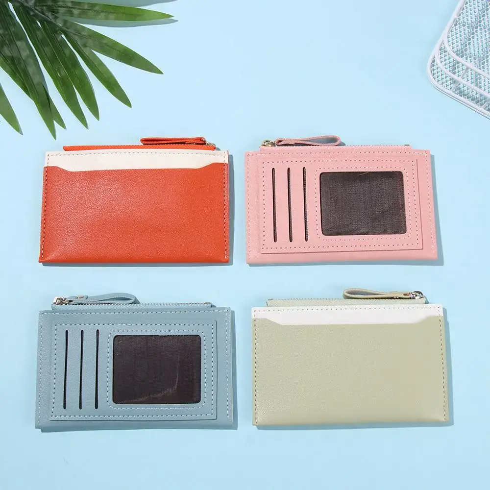 Fashion Purse Contrast Color Mini Coin Purse Money Bag Credit Card Holder Bags Small Wallet