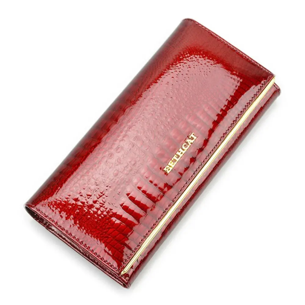 Luxury Women's Genuine Leather Wallet Crocodile Pattern Patent Clutch Coin Purse Designer High Quality Fashion Luxury designer