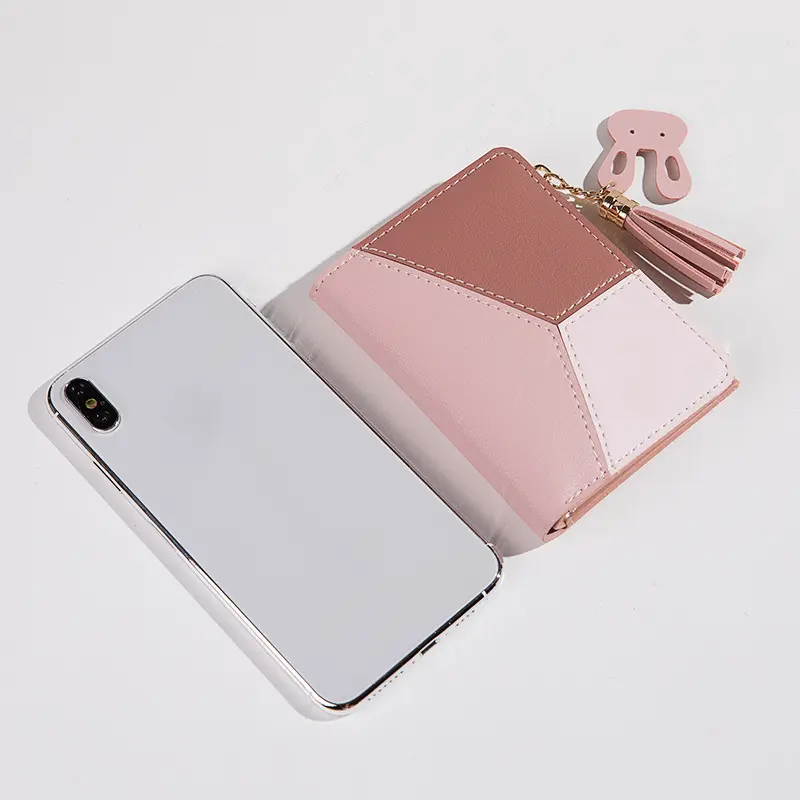 Women Fashion Short Wallet Coin Purse for Women Card Holder Small Ladies PU Leather Wallet Female Two-fold Hasp Mini Cute Clutch