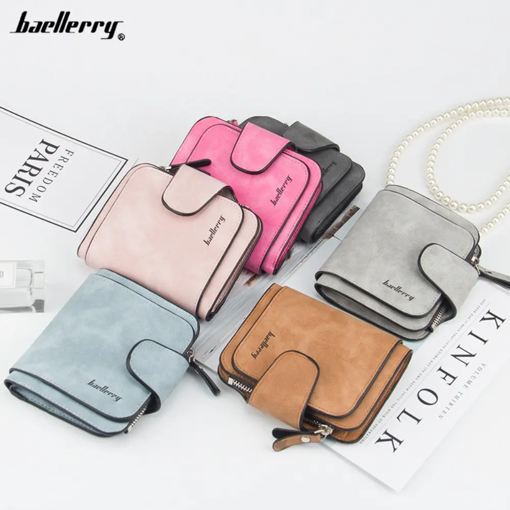 New Ladies Short Wallet Trifold Multi-Card Wallet Fashion Luxury Wallet Zipper Small Coin Purse for Women