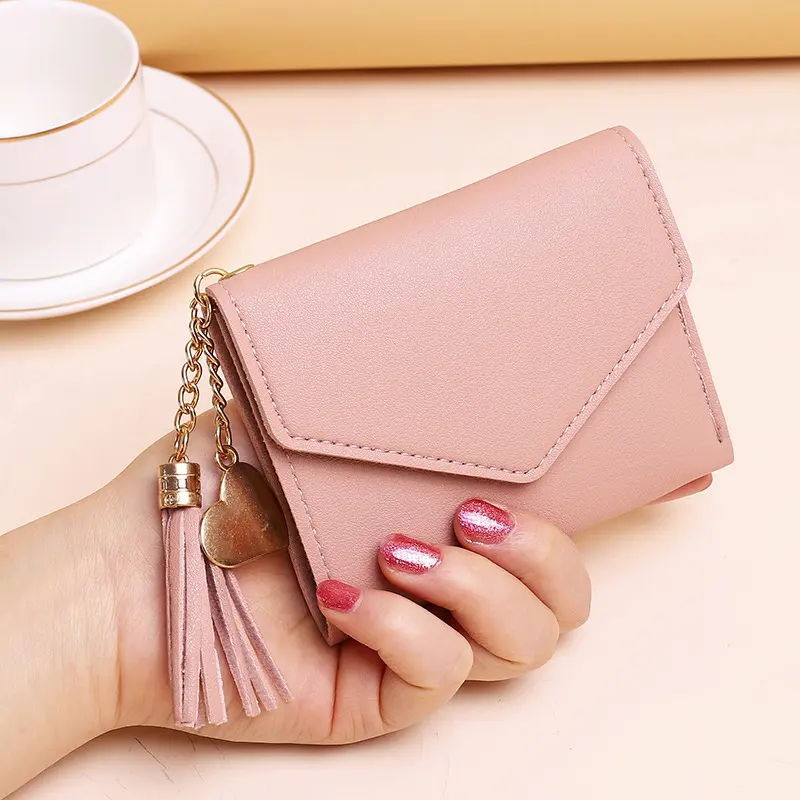 Mini Tassel Wallet Women Fashion Purse Female Short Mini Wallets Korean Students Lovely Purse Female Small Wallet for Women
