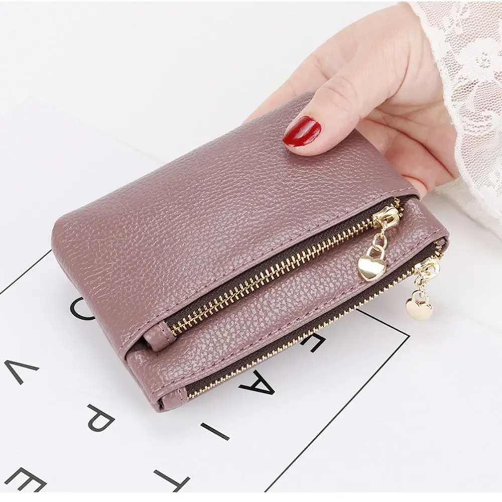 PU Leather Coin Purse Women Mini Change Purses Kids Coin Pocket Wallets Key Chain Holder Zipper Pouch Card Holder Wallet