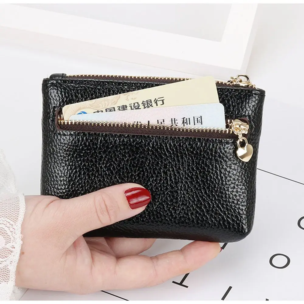 PU Leather Coin Purse Women Mini Change Purses Kids Coin Pocket Wallets Key Chain Holder Zipper Pouch Card Holder Wallet