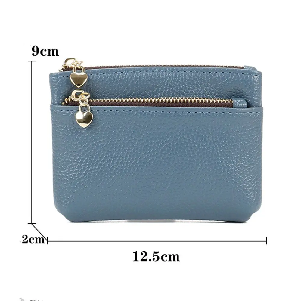 PU Leather Coin Purse Women Mini Change Purses Kids Coin Pocket Wallets Key Chain Holder Zipper Pouch Card Holder Wallet