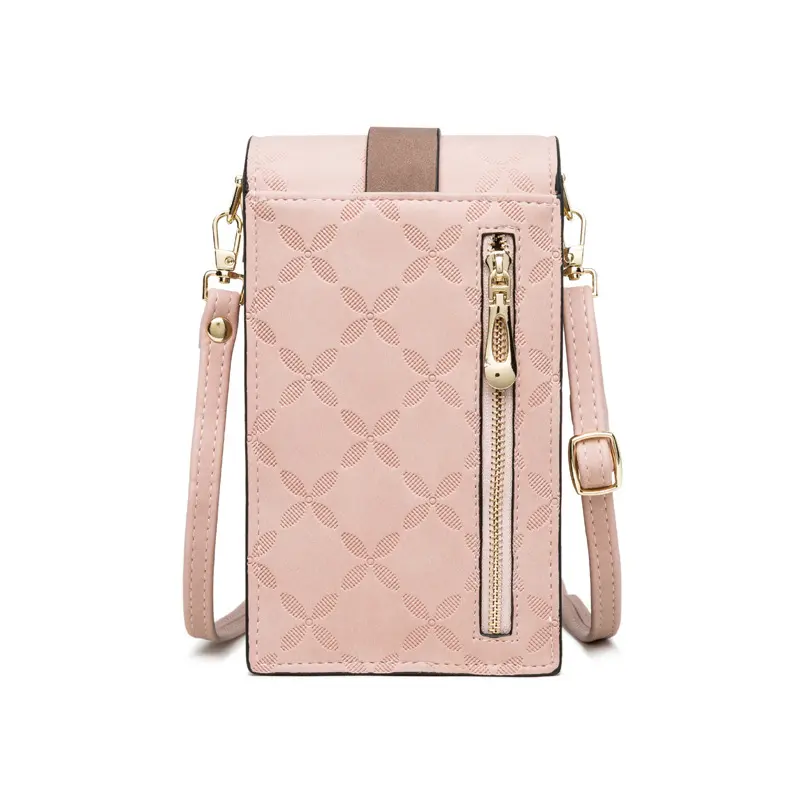 Women Wallet Flower Petals Plaid Small Shoulder Bag Messenger Flap Mobile Phone Pocket Purse Multi-Card Holder Handbag For Girls