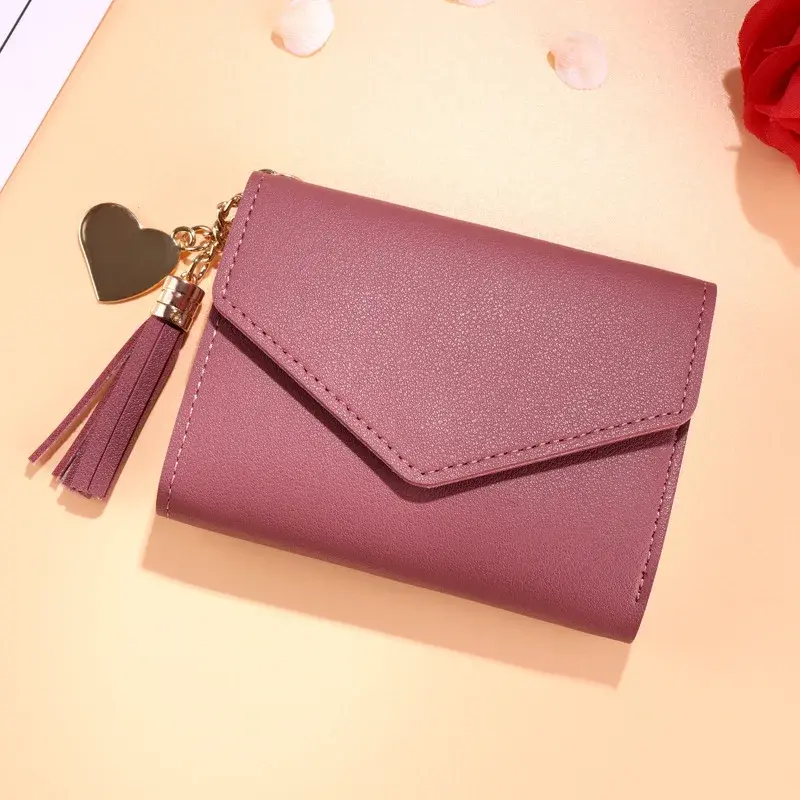 Mini Tassel Wallet Women Fashion Purse Female Short Mini Wallets Korean Students Lovely Purse Female Small Wallet for Women