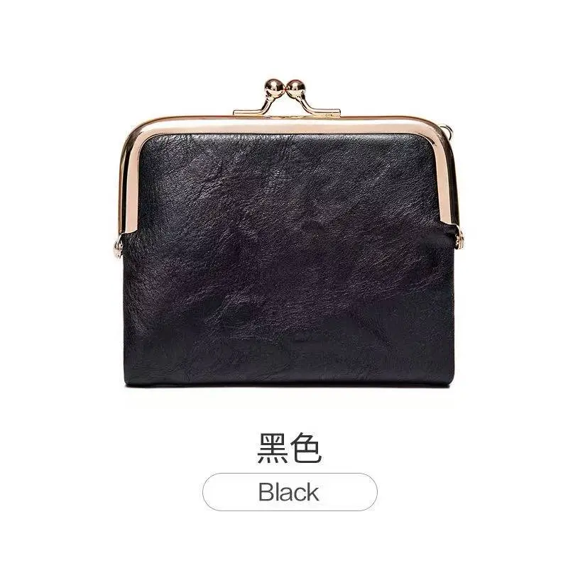 Girls' short wallet new clip coin purse retro multi-functional folding women's wallet