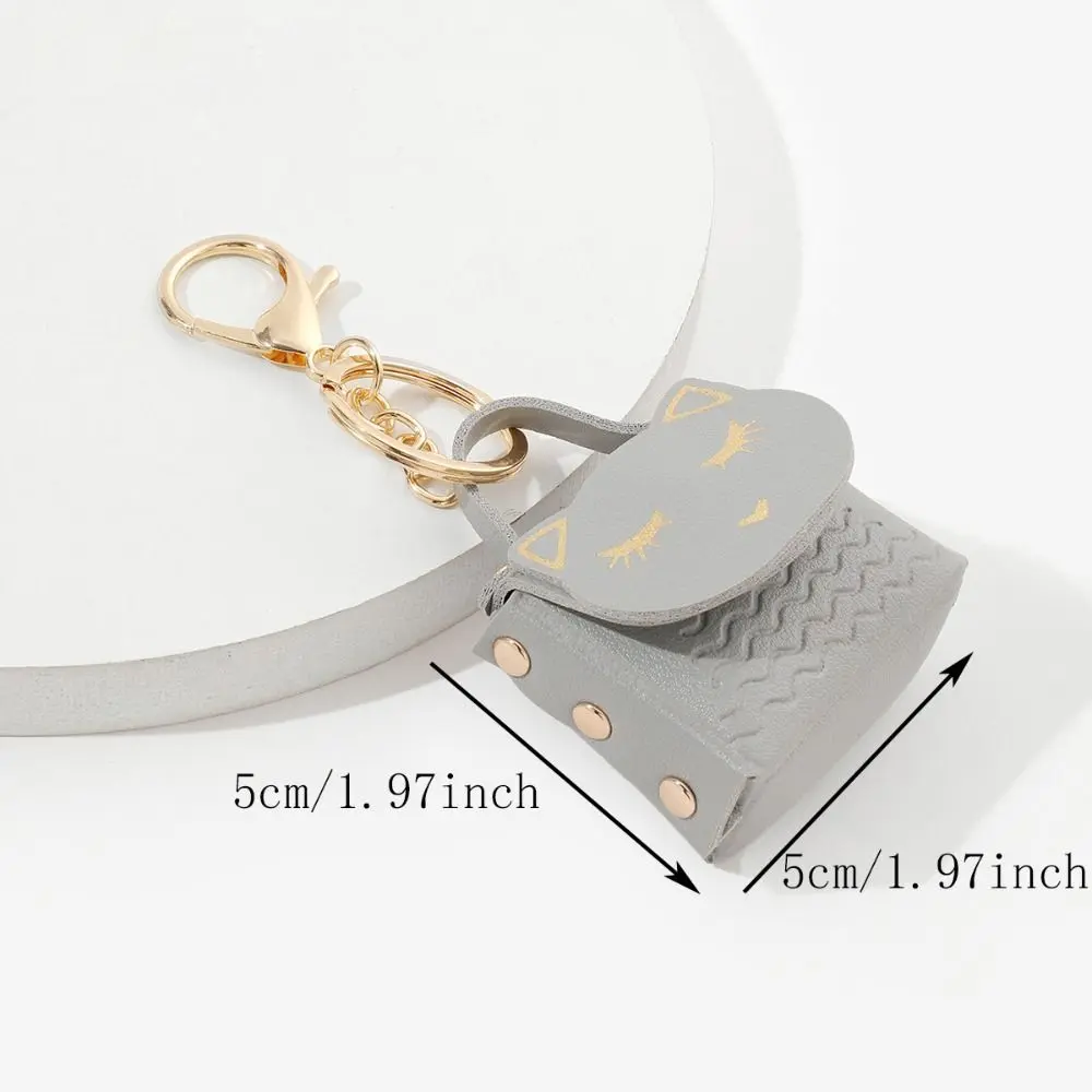 Small Womens Wallet Trendy Cat Cute Coin Pouch Faux Leather Card Wallet Women Keychain Small Coin Pouch Key Ring Bag Pendant