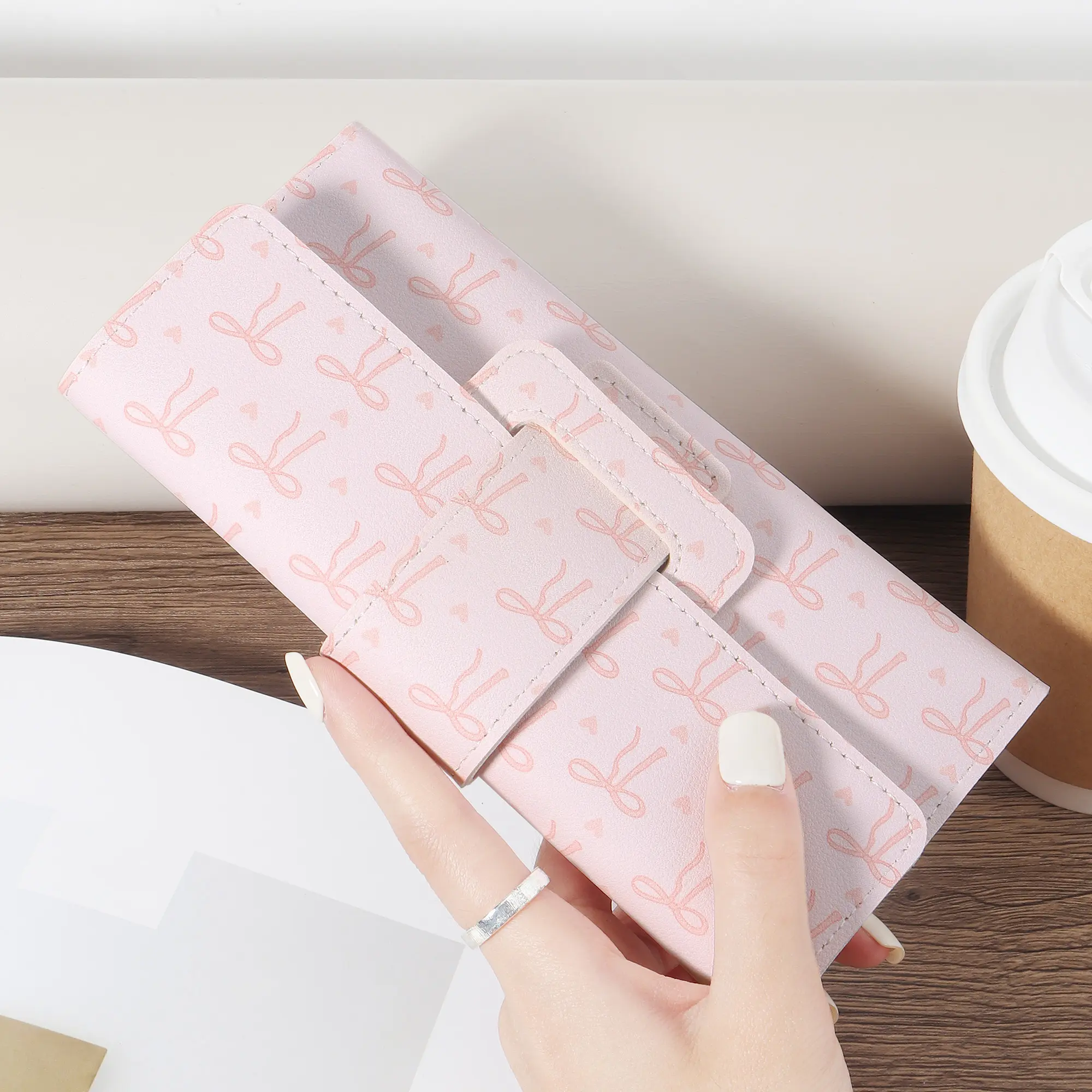 New Fashionable Women's Letter Detail Long Wallet, Fashionable Wallet with Multiple Card Slots, Women's Multi functional Ultra T