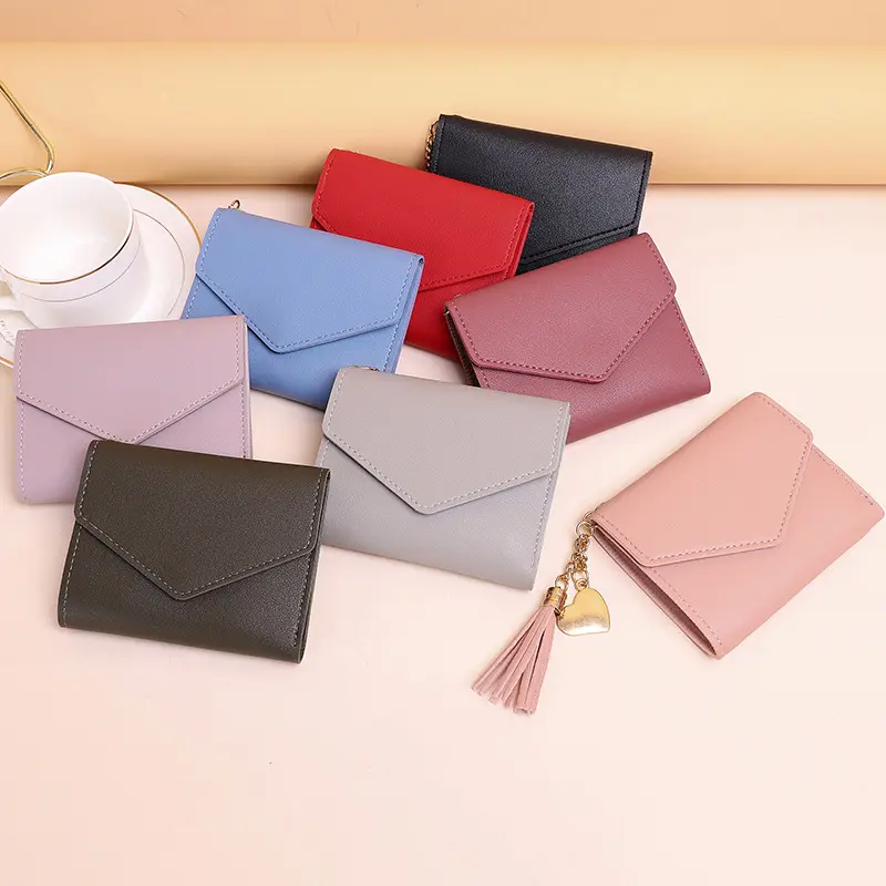 Mini Tassel Wallet Women Fashion Purse Female Short Mini Wallets Korean Students Lovely Purse Female Small Wallet for Women