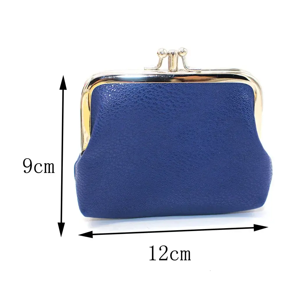 지갑 Women Coin Purse Candy Color Double Layer Card Holder Girls Simple PU Buckle Wallet Lipstick Portable Money Purse Pocket Bag