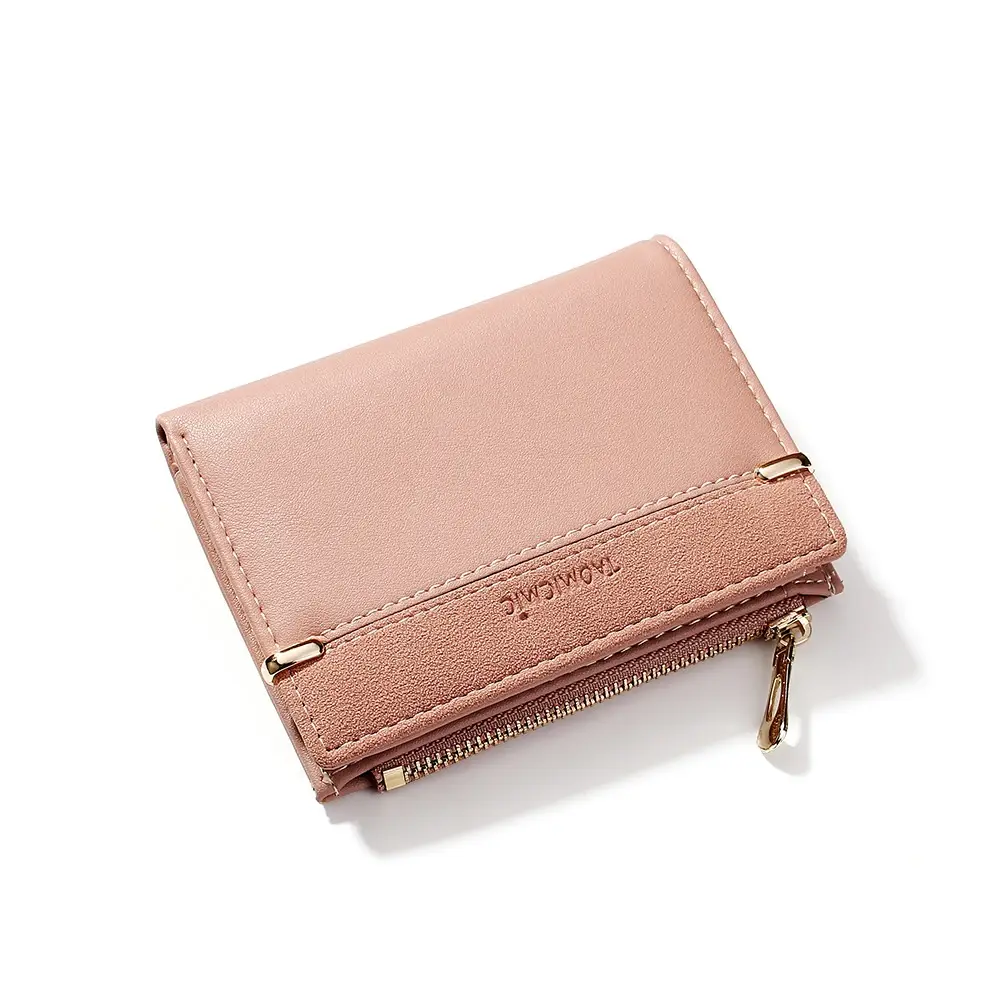 Women Wallets Leather Female Purse Mini Hasp Solid Multi-Cards Holder Fashion Coin Short Wallets Slim Small Wallet Zipper Purses