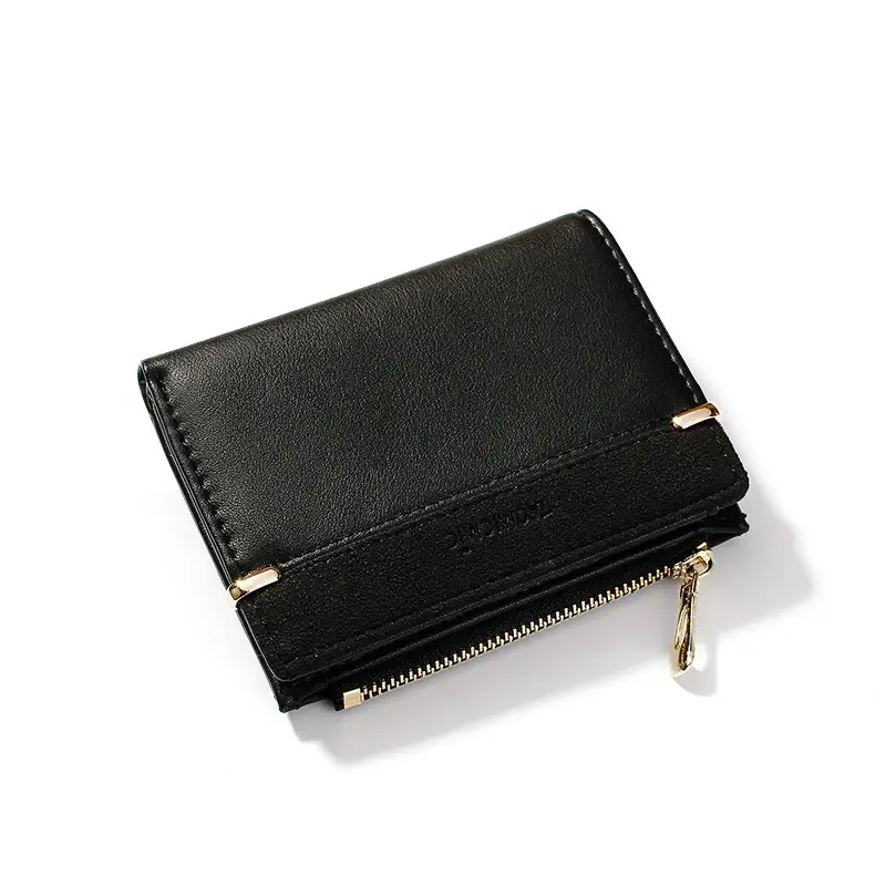 Women Wallets Leather Female Purse Mini Hasp Solid Multi-Cards Holder Fashion Coin Short Wallets Slim Small Wallet Zipper Purses