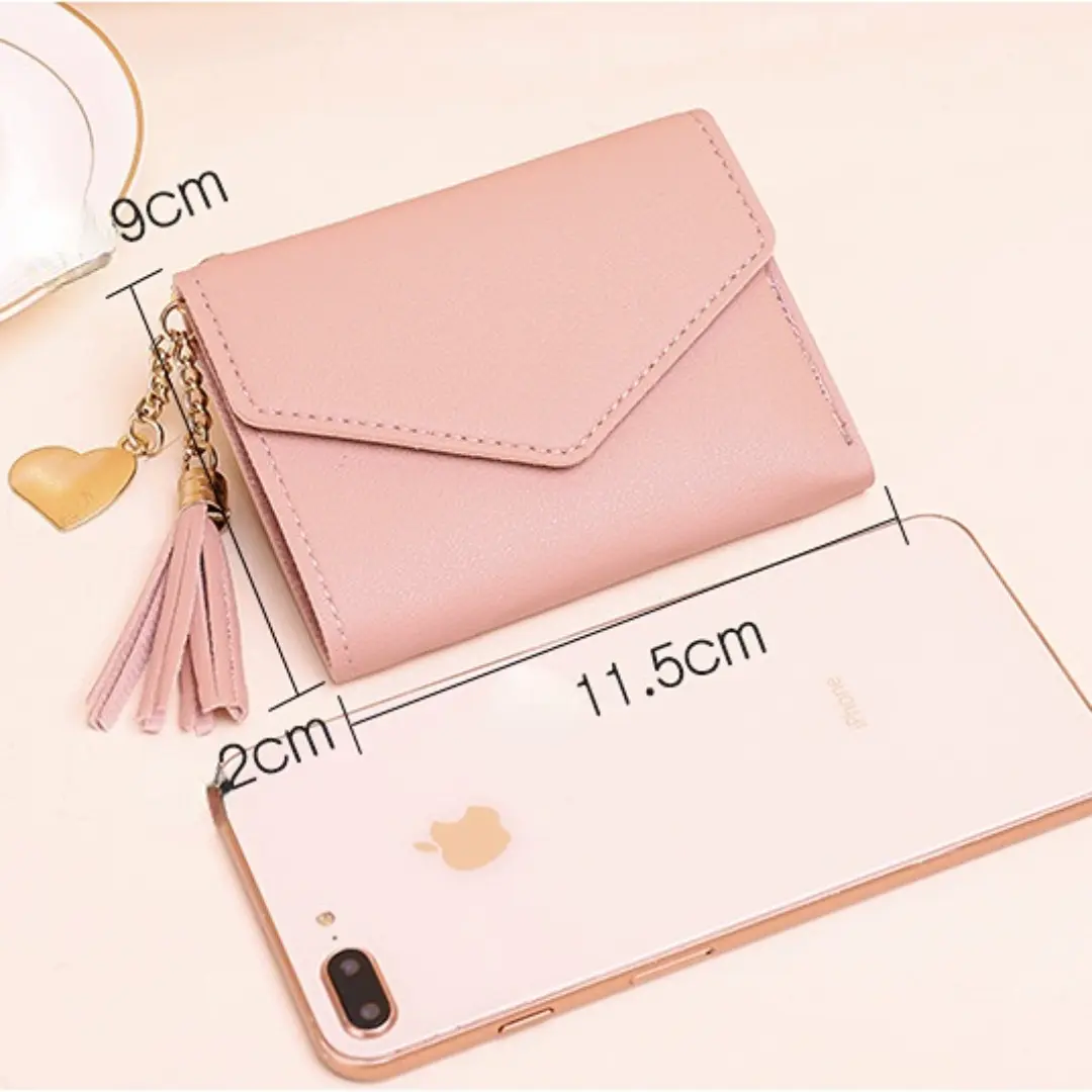 Mini Tassel Wallet Women Fashion Purse Female Short Mini Wallets Korean Students Lovely Purse Female Small Wallet for Women