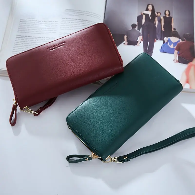 Women Long Clutch Wallet Large Capacity Wallets Female Purse Wristband Lady Purses Phone Pocket Card Holder Carteras Para Mujer