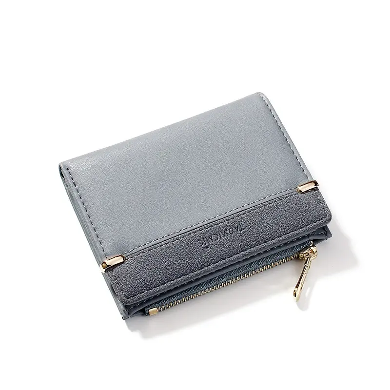 Women Wallets Leather Female Purse Mini Hasp Solid Multi-Cards Holder Fashion Coin Short Wallets Slim Small Wallet Zipper Purses