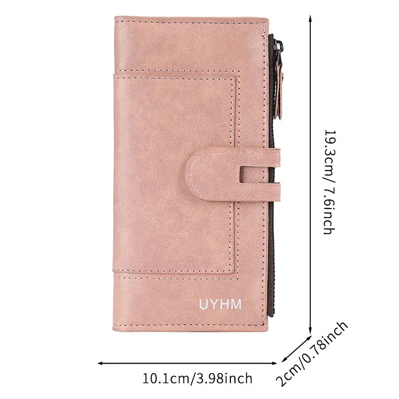 New Korean women's long wallet zipper buckle PU large-capacity multi-card change bag clutch bag female wholesale