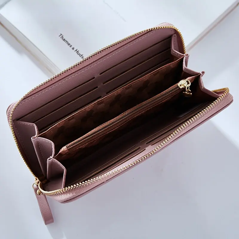 Women Long Clutch Wallet Large Capacity Wallets Female Purse Wristband Lady Purses Phone Pocket Card Holder Carteras Para Mujer