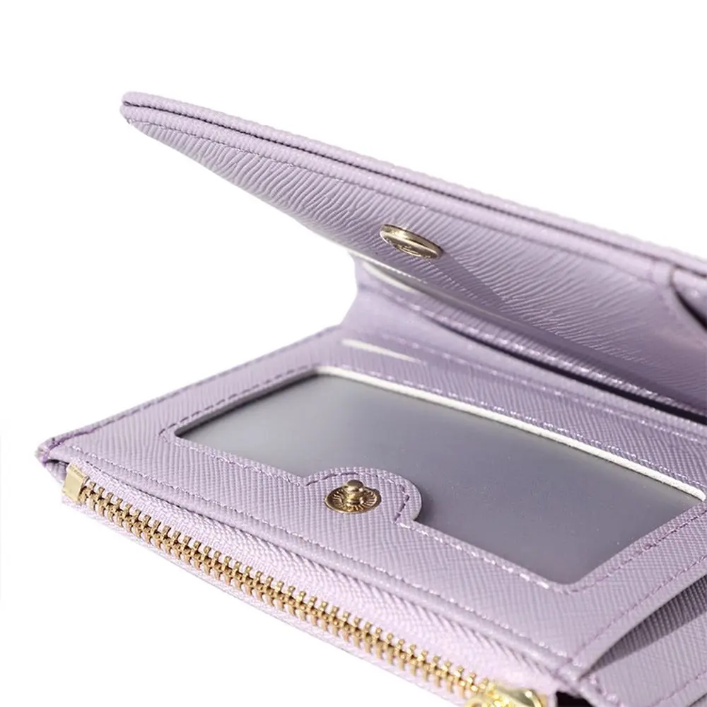 PU Leather Short Wallet Women's New Solid Color Folding Card Bag Luxury Brand Ladies Small Zipper Short Coins Purses Wallet
