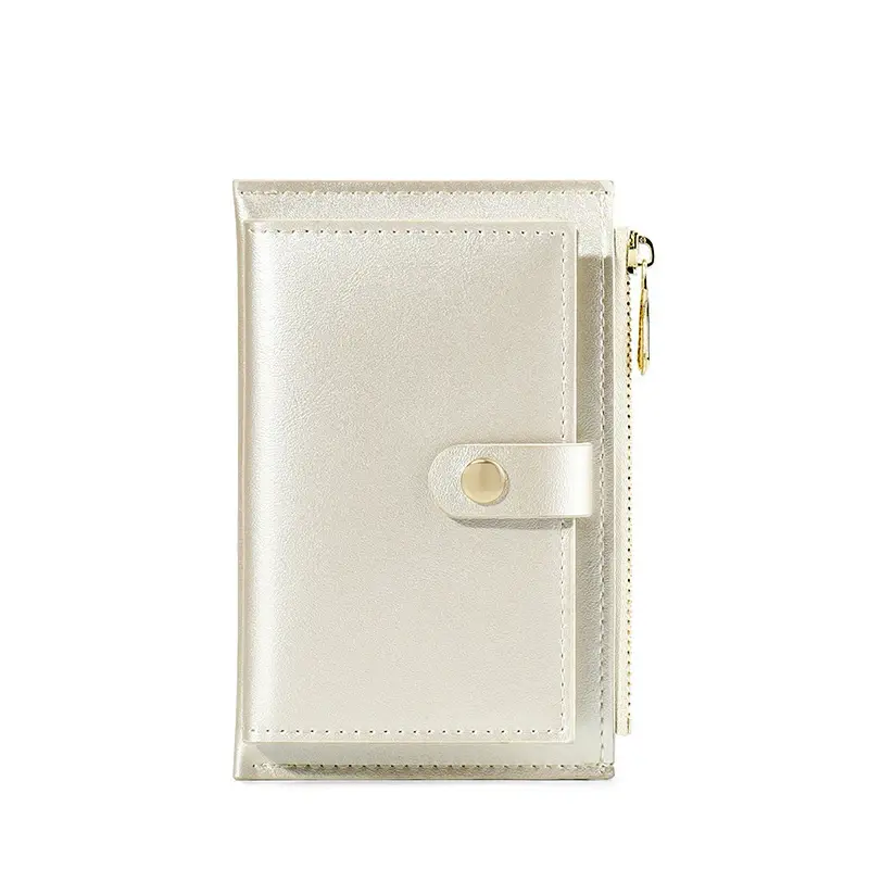 Pearl Laser PU Leather Zipper Women's Wallet Fashion Short Ladies Coin Purse Female Money Bag Clip Credit Card Holder