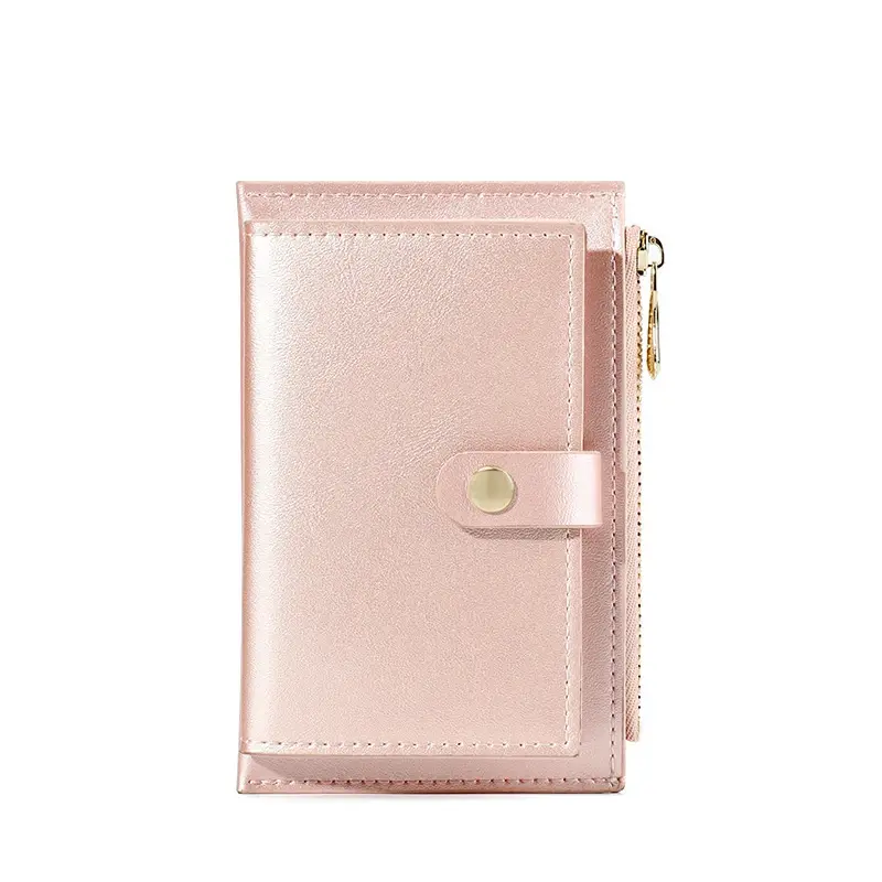 Pearl Laser PU Leather Zipper Women's Wallet Fashion Short Ladies Coin Purse Female Money Bag Clip Credit Card Holder