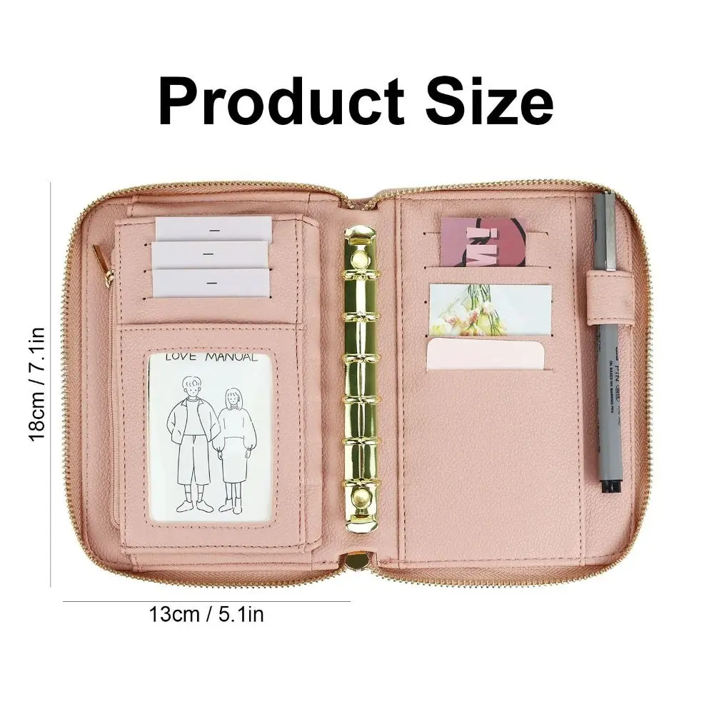 High Quality A7 Pink Black Cash Budget Envelope Wallet System Envelopes Binder Note For Budgeting And Saving Money Only Cover
