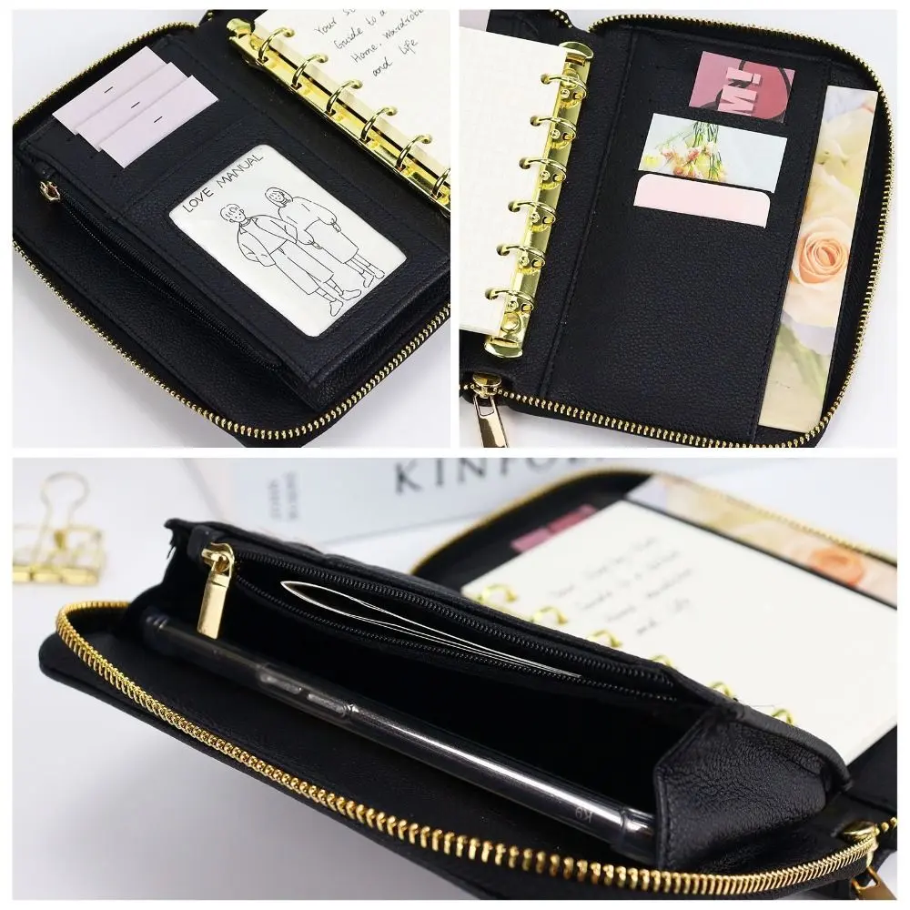 High Quality A7 Pink Black Cash Budget Envelope Wallet System Envelopes Binder Note For Budgeting And Saving Money Only Cover