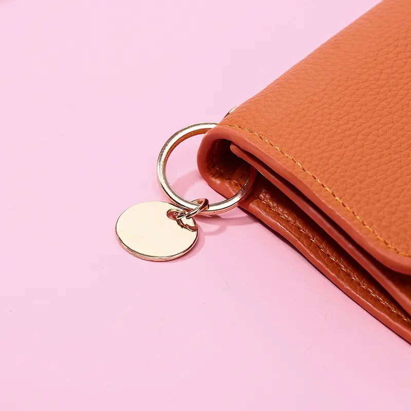 Genuine Leather Small Zipper Coin Wallet Female Short Cow Leather Credit Card Holder with Snap Closure Perfect for Daily Commute