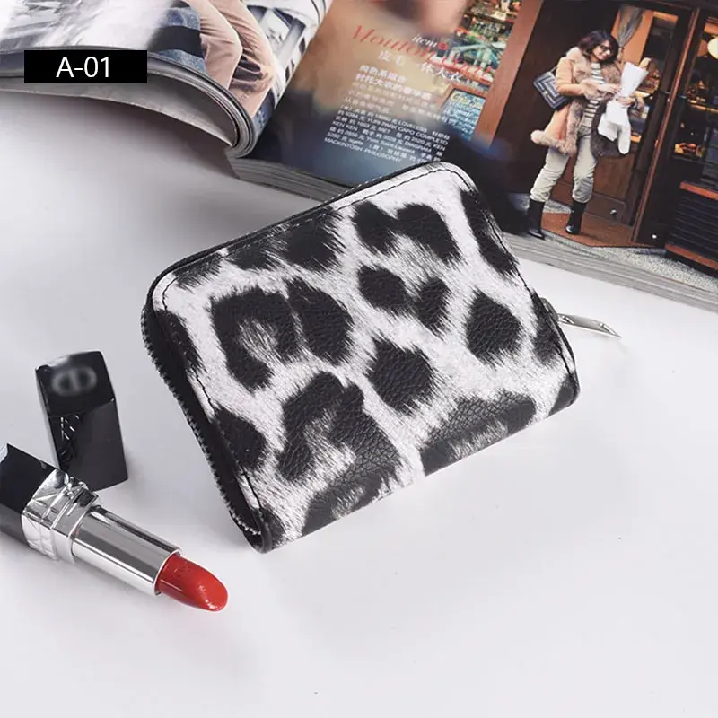 Leather Women Wallet Classic Leopard Animal Patterns Long Wallets Female Cards Holder Clutch Bag Fashion Ladies Purses Cartera