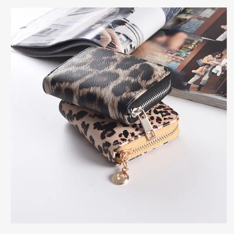 Leather Women Wallet Classic Leopard Animal Patterns Long Wallets Female Cards Holder Clutch Bag Fashion Ladies Purses Cartera