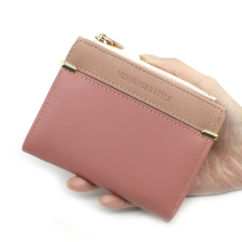Women's Wallet Short Pink Coin Purse Fashion Wallets for Woman Card Holder Small Ladies Wallet Female Hasp Mini Clutch for Girl
