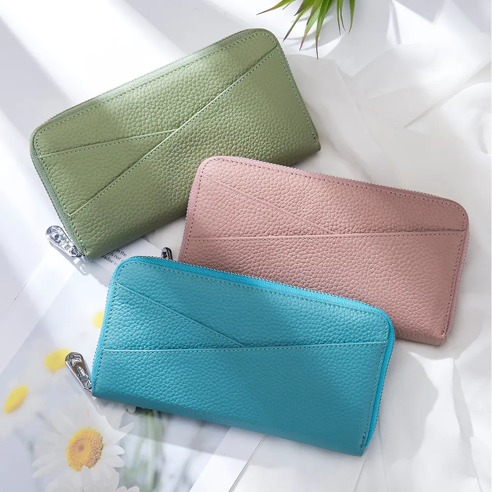 Women Wallet Soft Cow Leather Japan Simple Purse Anti-Theft Scan Lining Clutch Bag Female Wallets For Coin Money Card Cellphone