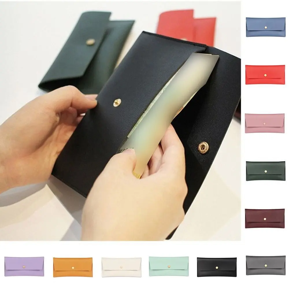 Fashion PU Leather Envelope Wallets Portable Korean Style Women Long Clutch Bag Coin Purse Multifunctional Change Bag Women