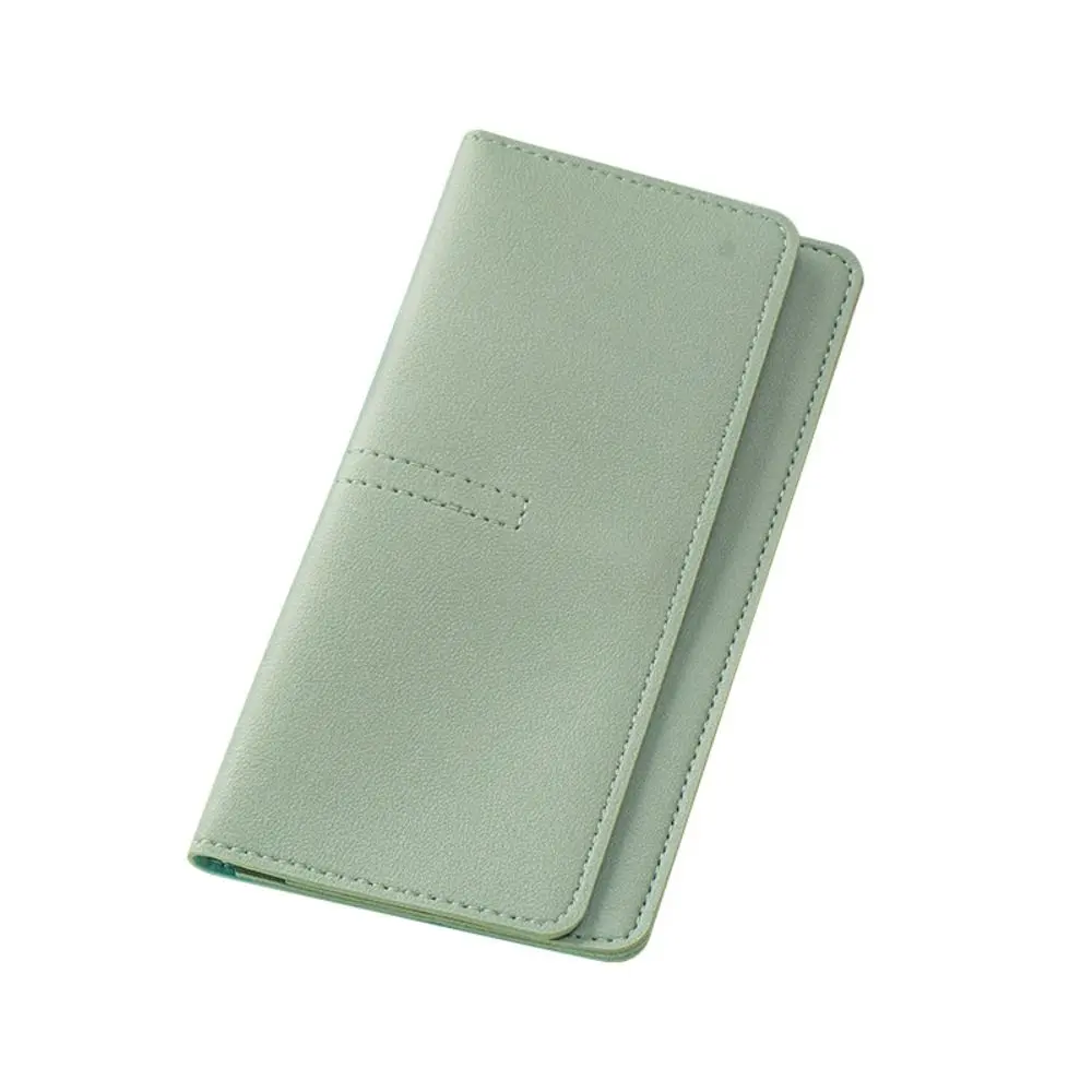 Minimalist PU Leather Leather Women Wallets Solid Color Large Capacity Coin Purse Mini Wallet Women
