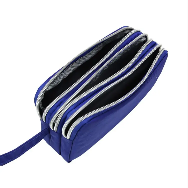 New Fashion Big Capacity Women Wallet Make-up Bag Coin Purse Mini Bag with Three Zipped Portable Women Wallets Phone Pouch