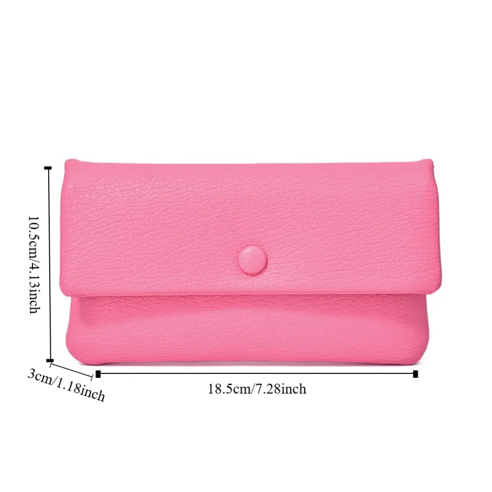 Elegant PU Leather Envelope Wallets Zipper Portable Women Long Clutch Bag Coin Purse Multifunctional Change Bag Outdoor