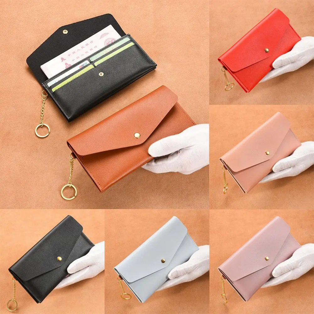 Soft Leather Wallet Women Long Wallet Female Clutch Bag Mobile Phone Pouch Credit Card Holder Coin Purse with Key Chain 카드지갑