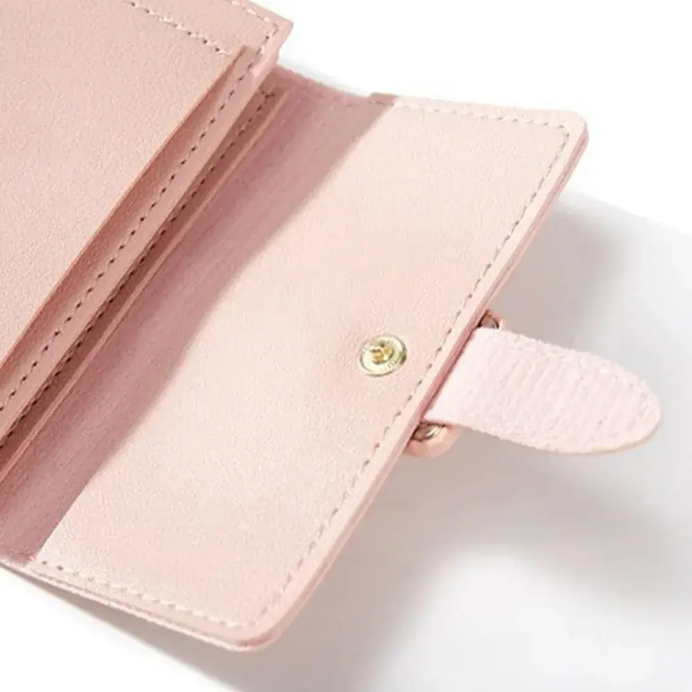 Candy Color Mini Wallets - PU Leather Coin Purse & Card Holder for Women, Compact Design with Solid Construction Бумажник