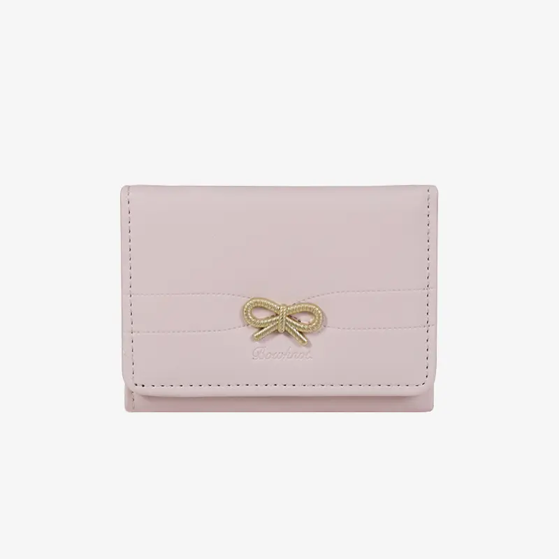 Three-fold Short Wallet Ins Female Student Folding Wallet Girl Cartoon Cute Butterfly Card Women Wallet Card Pack