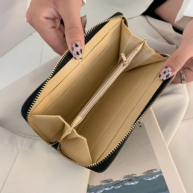 Long Wallet Women Purses Plaid Fashion Coin Purse Card Holder Wallets Female High Quality Clutch Money Bag PU Leather Wallet