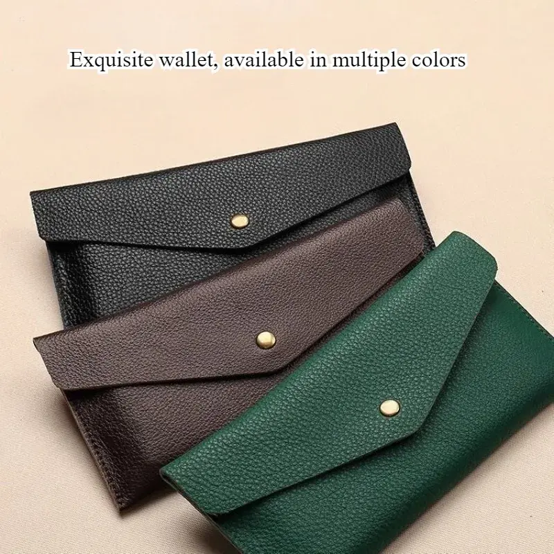 Portable Women's Long Wallet with Hand Strap, Phone Organizer & Multi-Card Holder, Solid Color Fashion Bag for Daily Travel
