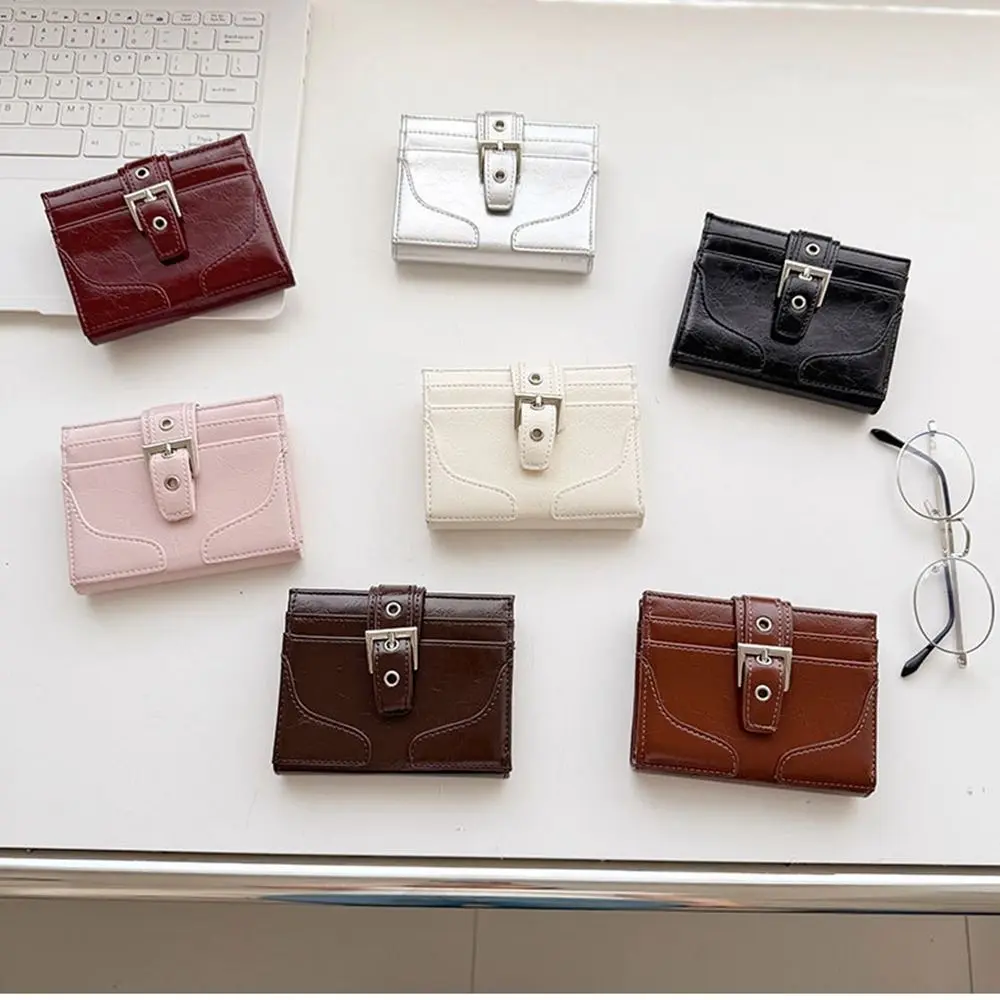 Casual Korean Style Women Short Wallet Purse Short Clutch Card Bag Multi-function Zipper Coin Pouch Outdoor