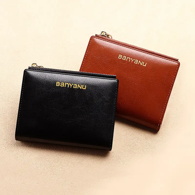 2025 New Fashion Mini Wallet Women Luxury Genuine Leather Wallets Coin Bag Hasp Short Wallet Small Woman Purse RFID Clutch Bag