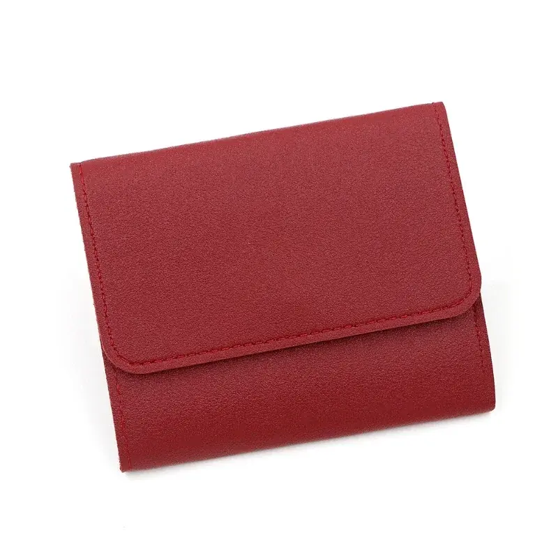 Three Fold Short Clip Wallet Girl Credit Card Holder for PU Leather Coin Purse Female Short Purses Fashion Lady Multi-card Bag