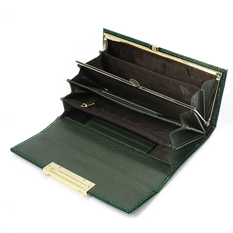 Women's Wallets  Brand Design High Quality Leather Wallet Luxury Stone Pattern Female Clutch Long Coin Card Holder Purses