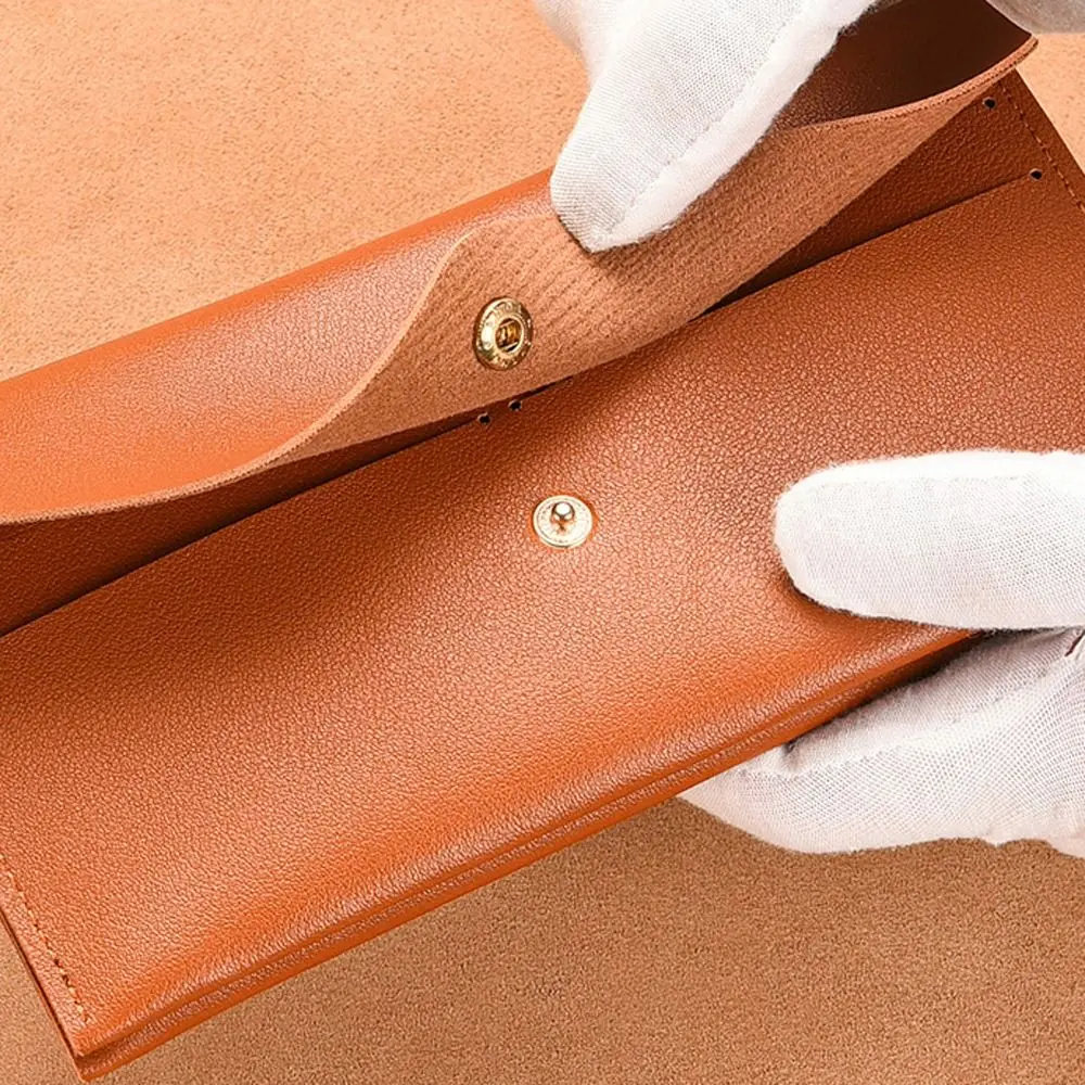 New Fashion Retro Envelope Wallets for Women PU Leather Purses Simple Solid Card Holder Phone Pouch Lady Clutch Coin Purse