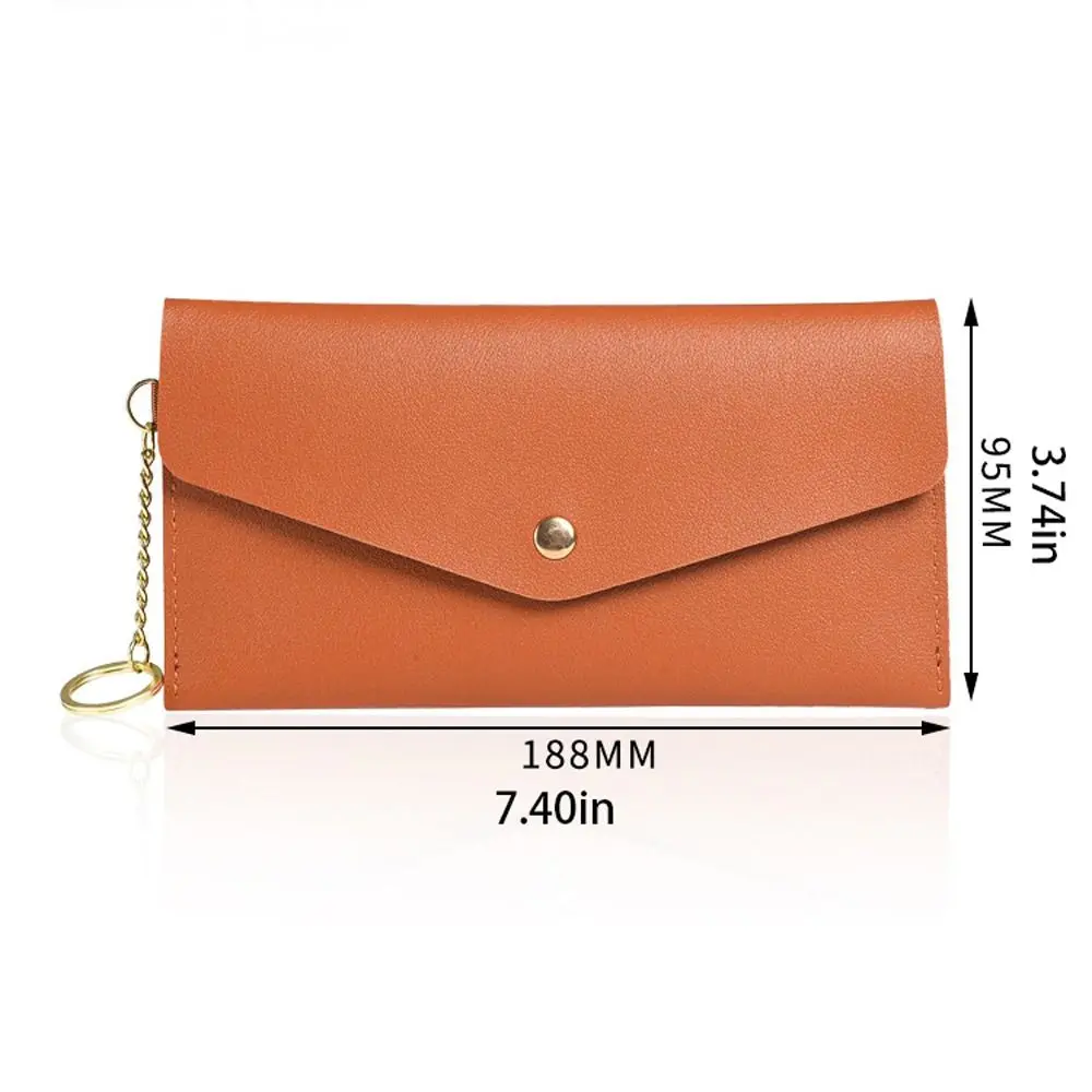 New Fashion Retro Envelope Wallets for Women PU Leather Purses Simple Solid Card Holder Phone Pouch Lady Clutch Coin Purse