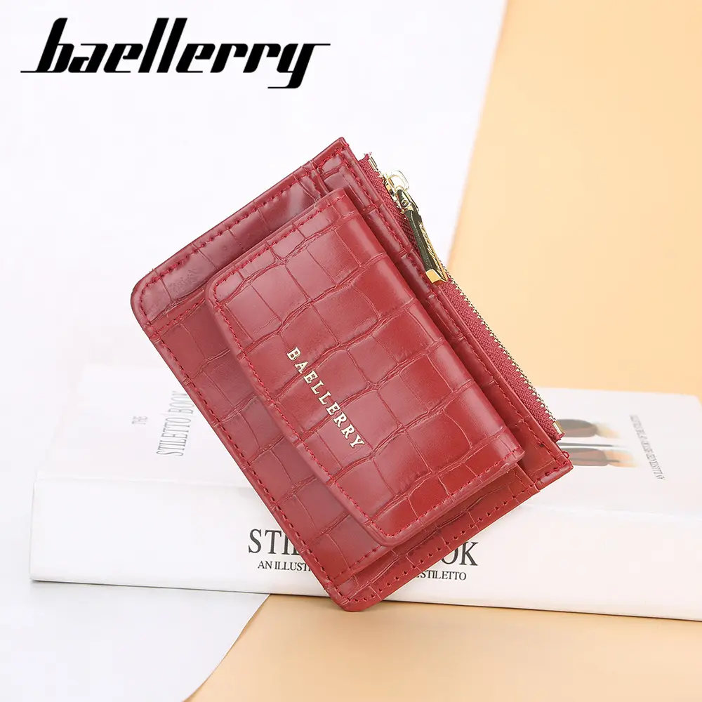 2022 Mini Women Wallets Crocodile Pattern 5 Card Holders Zipper Small Fashion Wallets Quality Female Purse Card Holder Wallet