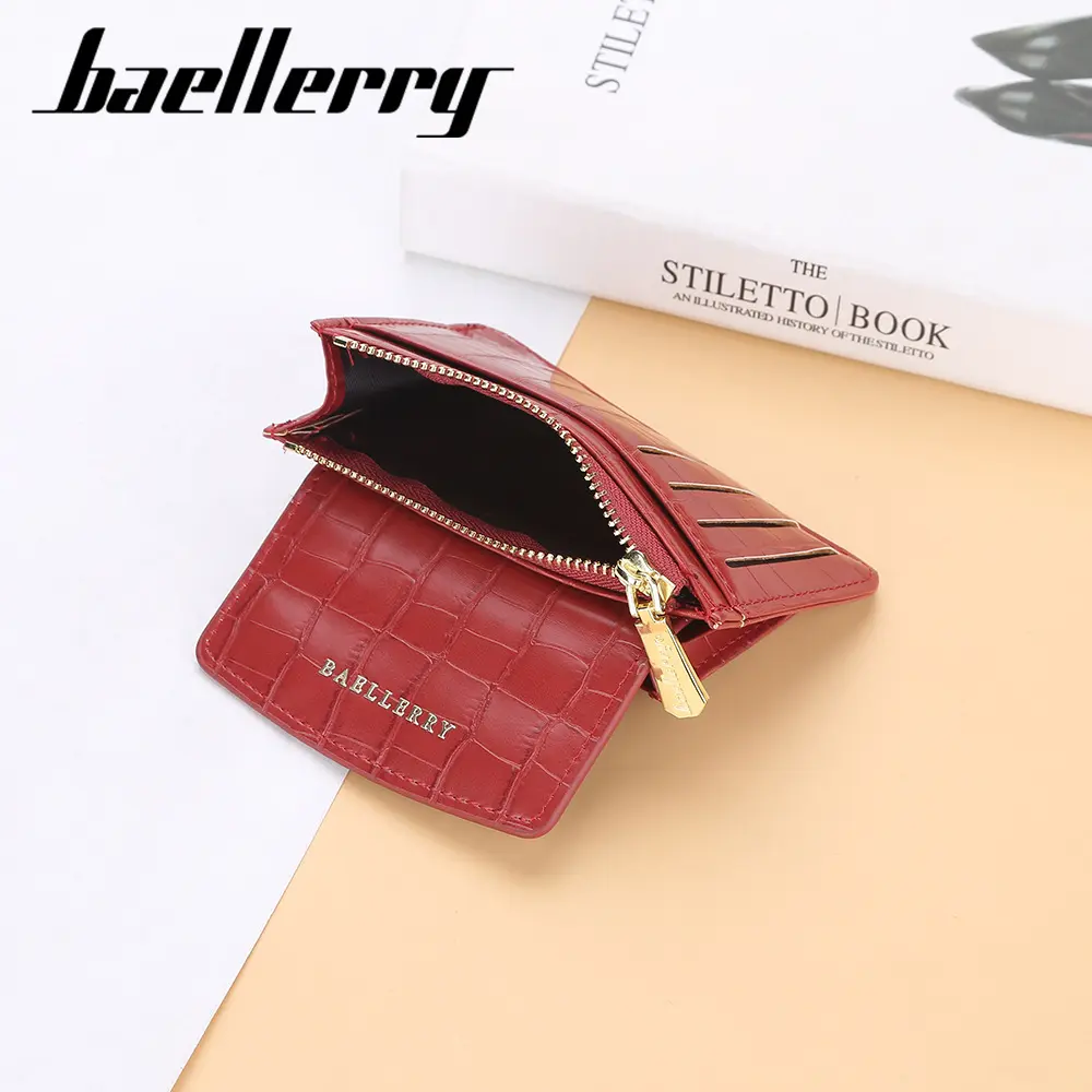 2022 Mini Women Wallets Crocodile Pattern 5 Card Holders Zipper Small Fashion Wallets Quality Female Purse Card Holder Wallet